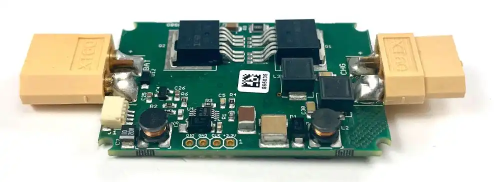 earthity Skycharge sink board, the universal retrofit kit integrated to a drone airframe.